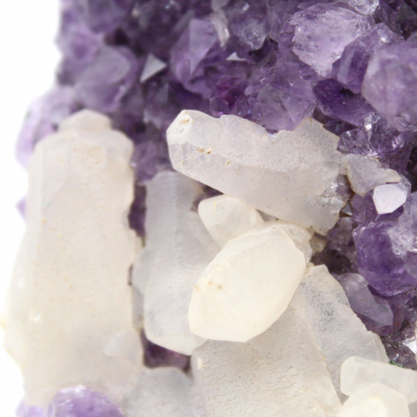 Amethyst Druse with Calcite