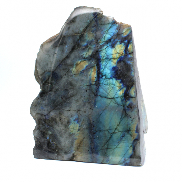 Natural Labradorite stone one face polished