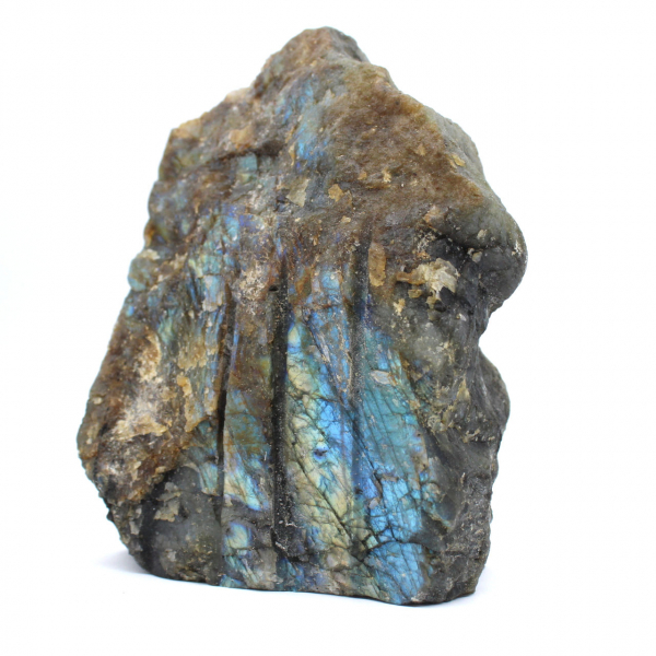 Pierre de labradorite naturelle une face polie