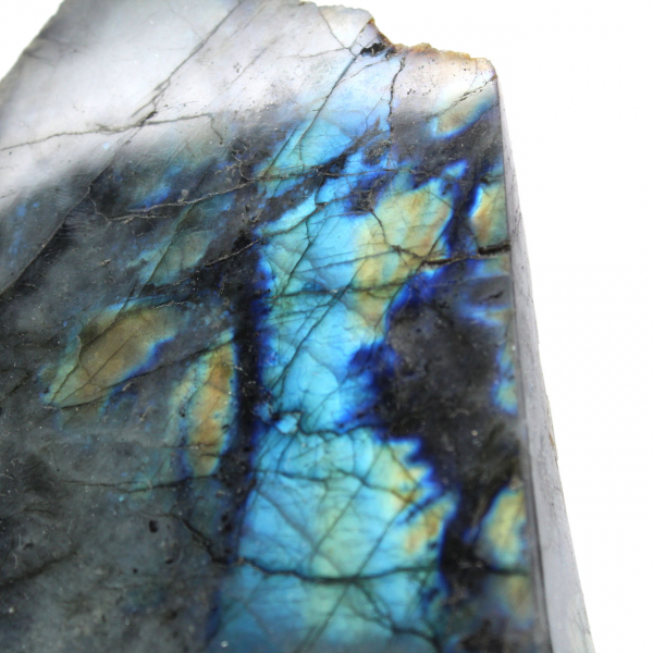 Natural Labradorite stone one face polished