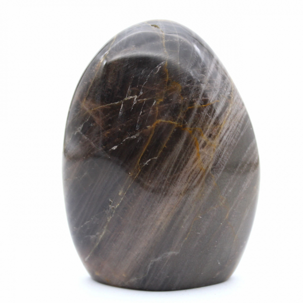 Pietra di luna nera lucidata