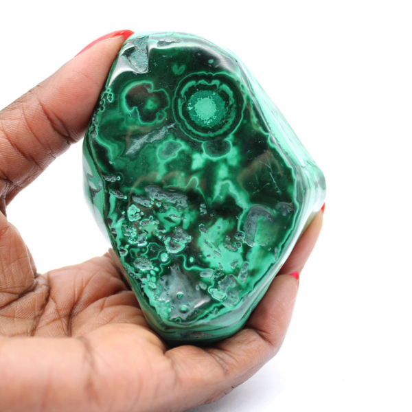 Malachite polie pour décoration