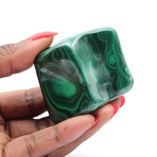 Pierre polie naturelle de malachite