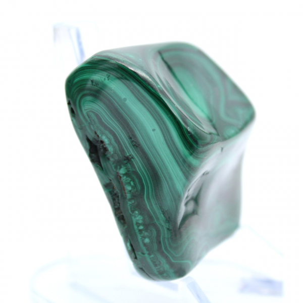 Pierre polie naturelle de malachite