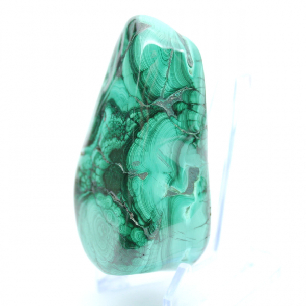Bloc poli en malachite