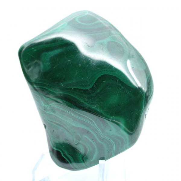 Pierre de malachite polie