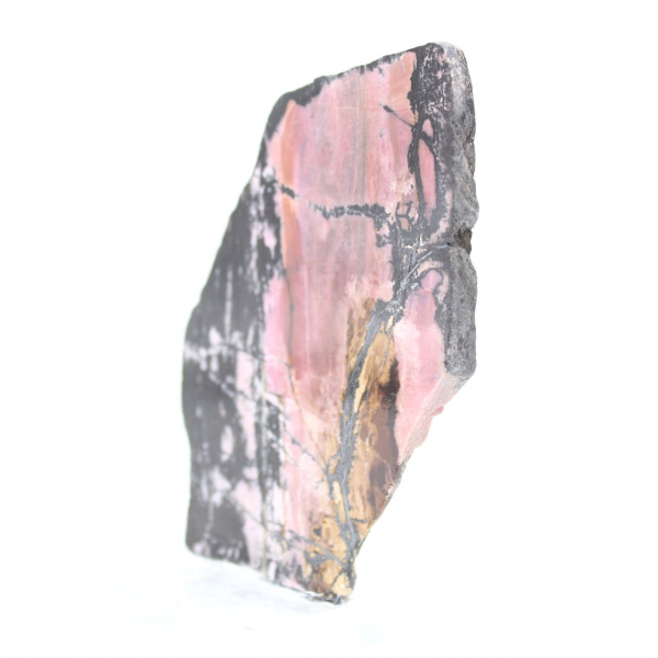 Authentic Rhodonite stone slice