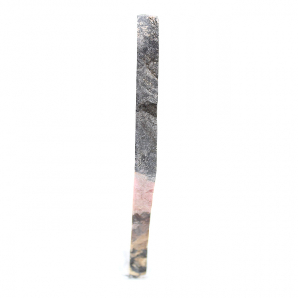 Authentic Rhodonite stone slice