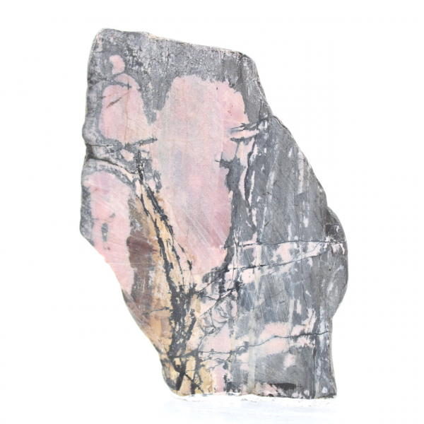 Authentic Rhodonite stone slice