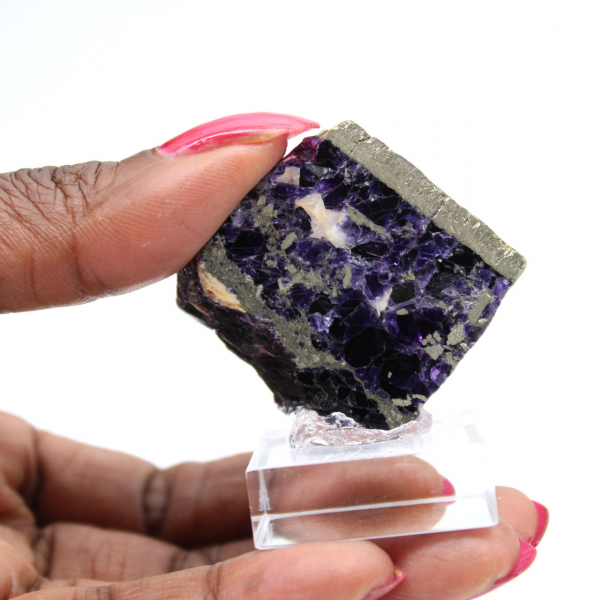 Tranche de Fluorite Pyrite authentique pour décoration