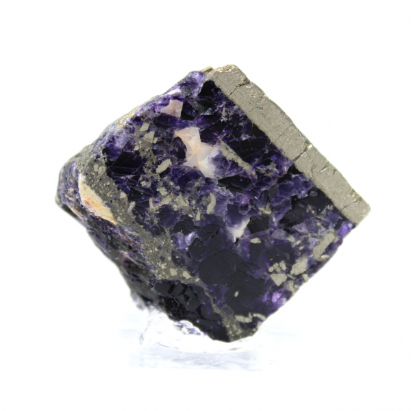 Tranche de Fluorite Pyrite authentique pour décoration