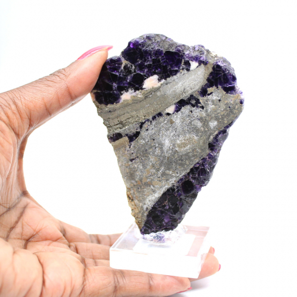 Tranche de Fluorite Pyrite authentique pour décoration