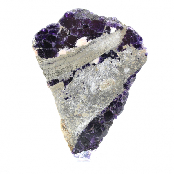 Tranche de Fluorite Pyrite authentique pour décoration