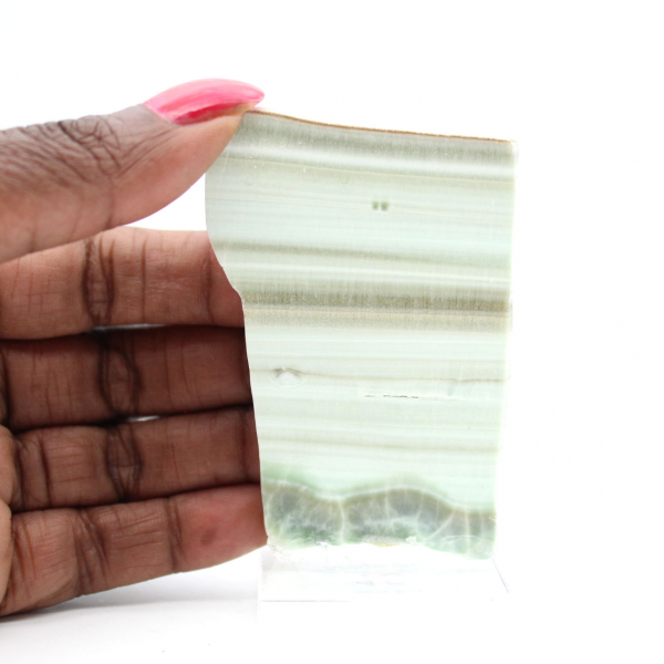 Pierre d’Aragonite verte idéale pour collection