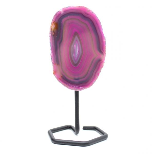 Agate teintée de rose