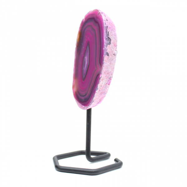 Agate teintée de rose