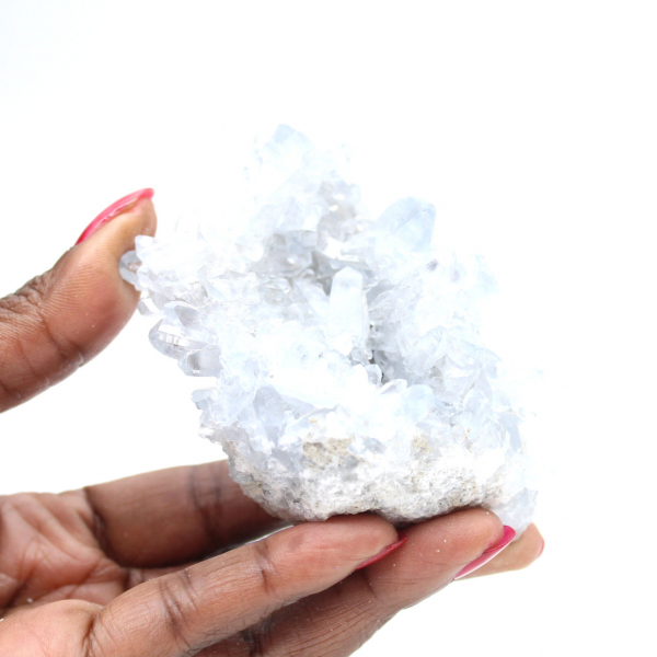 Géode célestite bleue Madagascar qualité exceptionnelle