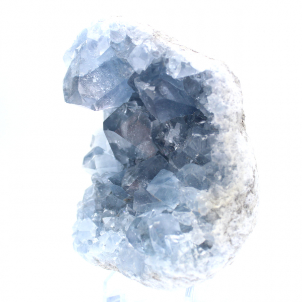 Blauwe celestiet mineraal geode Madagaskar