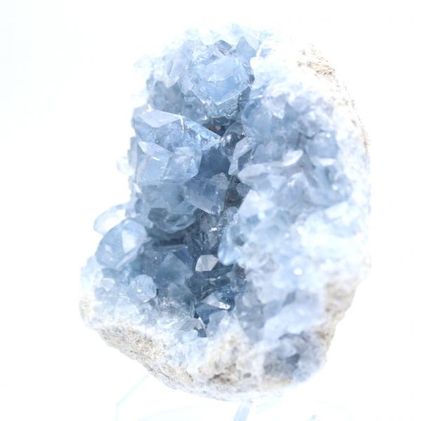Hoogwaardige Madagaskar blauwe celestiet geode