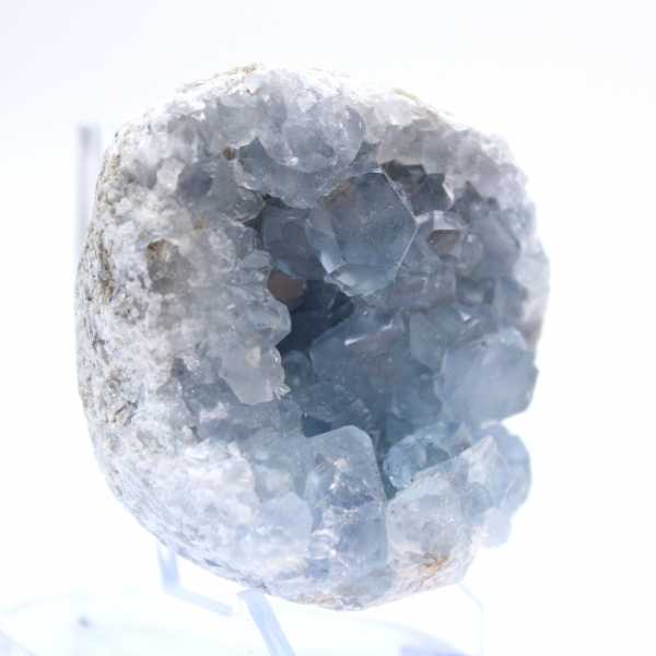 Géode de célestite bleue Madagascar unique