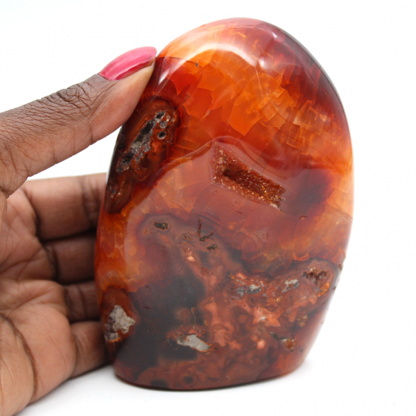 Cornaline Polie Ornement Moyen - Minéral Authentique Madagascar pour Intérieur