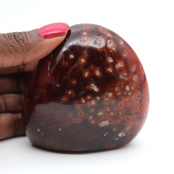 Cornaline de Madagascar Polie - Petite Pierre Naturelle pour Collection et Déco