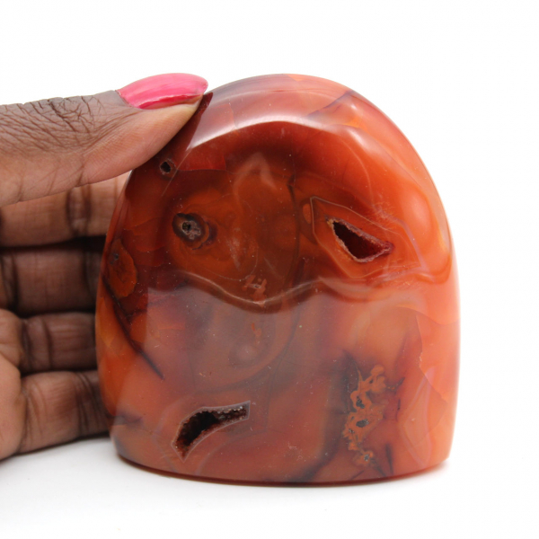 Petit Spécimen Cornaline Polie - Ornement Minéral Authentique de Madagascar