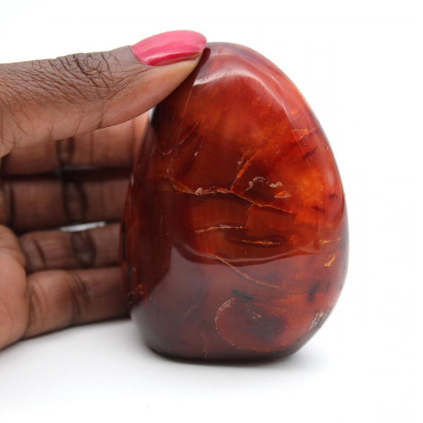 Cornaline Polie Micro Spécimen - Pierre Naturelle Décorative (Madagascar)