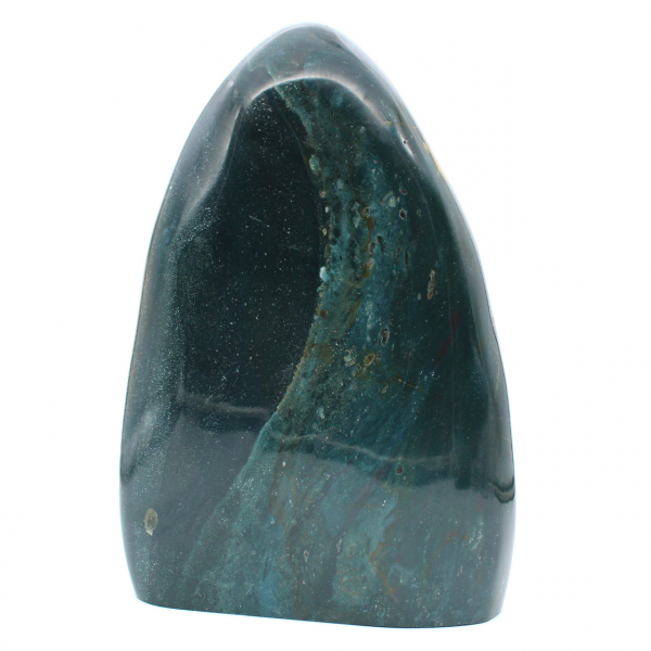 Großer Dekostein Polierter grüner Jaspis, Mineral Madagaskar