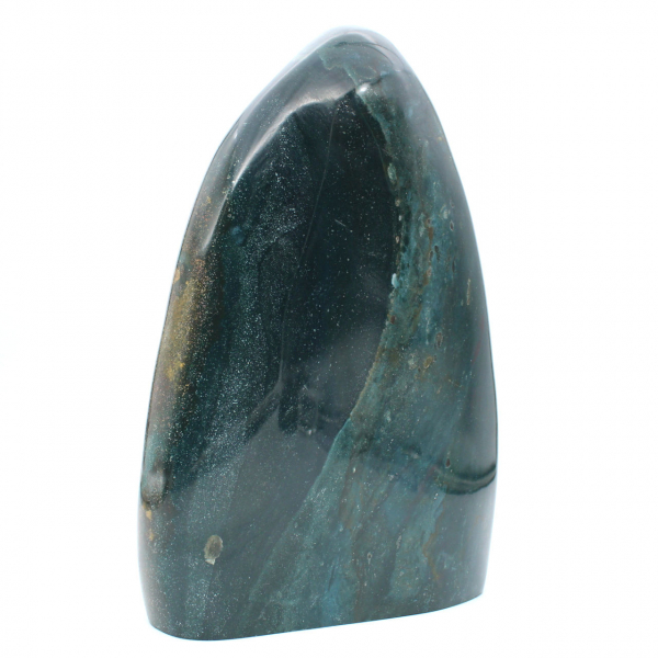 Großer Dekostein Polierter grüner Jaspis, Mineral Madagaskar