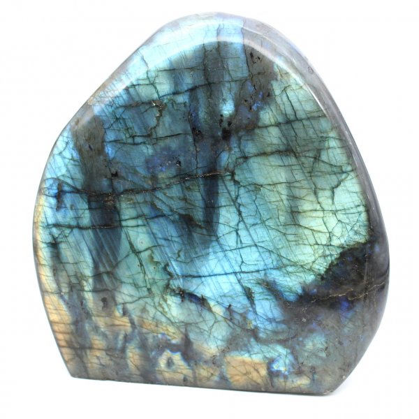 Polierter Labradorit, großes Mineralornament, Sammlerstück, Madagaskar