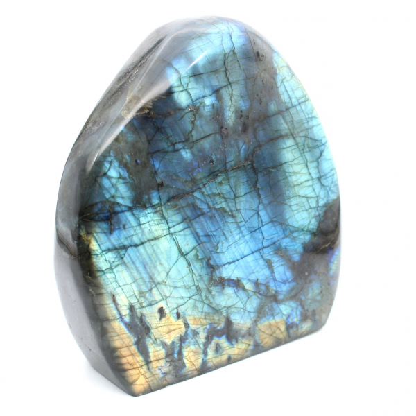 Polierter Labradorit, großes Mineralornament, Sammlerstück, Madagaskar
