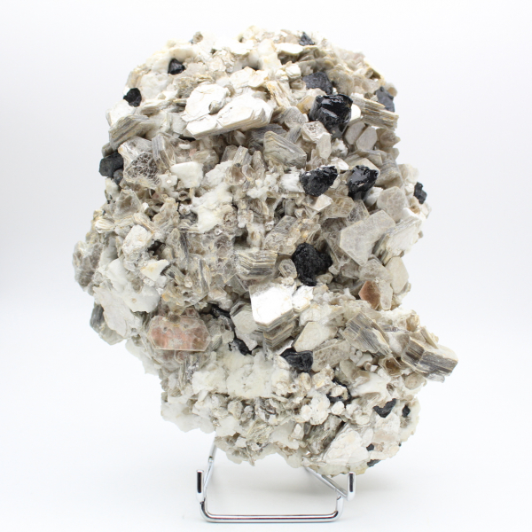 Grand mica avec tourmaline sur quartz afghan