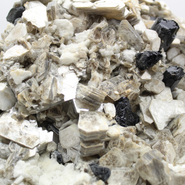 Grand mica avec tourmaline sur quartz afghan