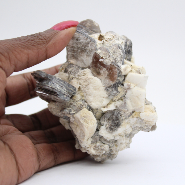 Quartz blanc avec mica afghan naturel