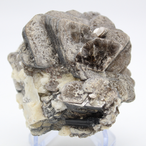 Mica et tourmaline sur quartz brut afghan