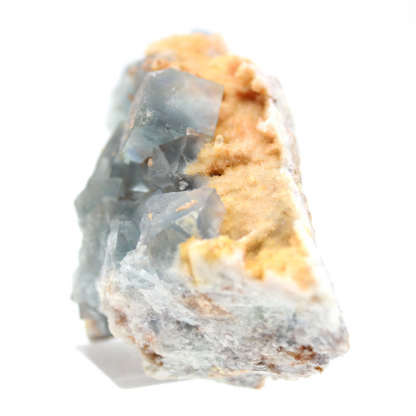 Ejemplar de fluorita sobre matriz: auténticos cristales marroquíes