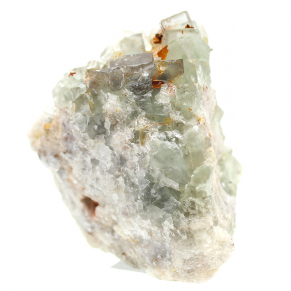 Piedra de fluorita sobre matriz: Ejemplar verde para coleccionistas