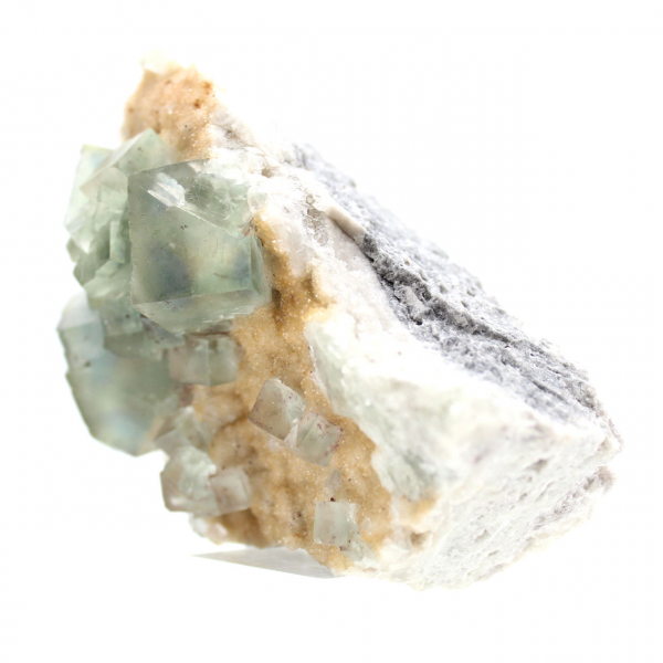 Cristales de fluorita verde: Colección mineralógica de Marruecos
