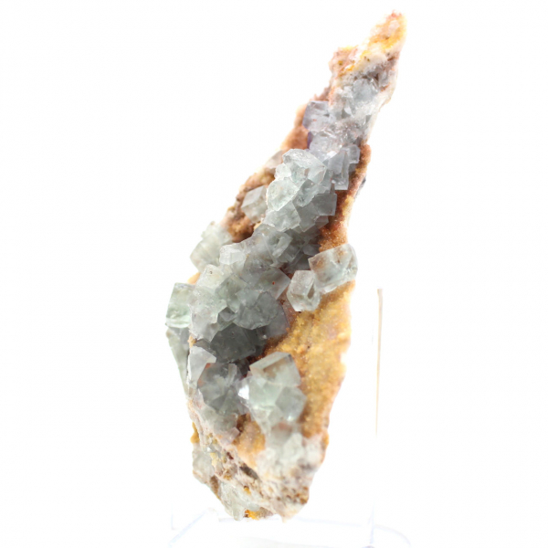 Roca de fluorita verde: Gran cristal sobre su matriz.