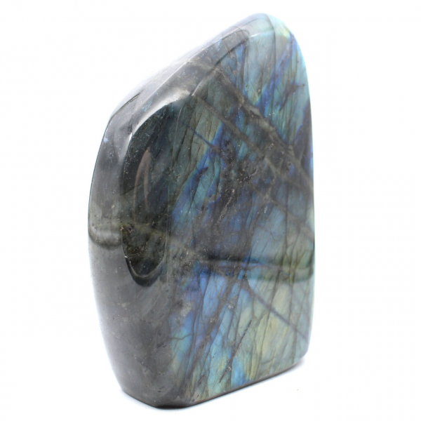 Ornamento in labradorite lucidata, pietra naturale da collezione