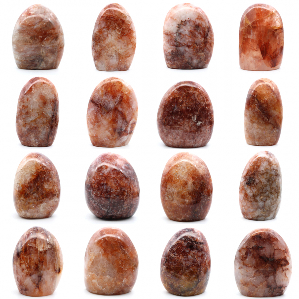 Roche polie en quartz rouge