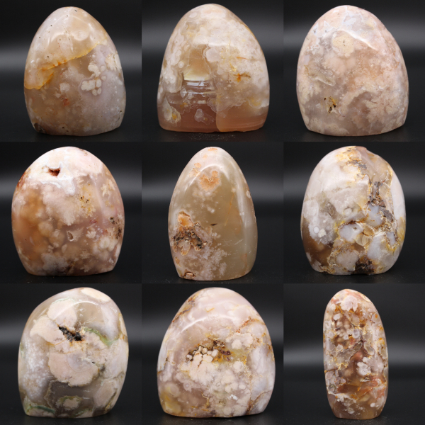 Natural flower agate decoration