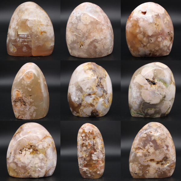 Natural flower agate decoration