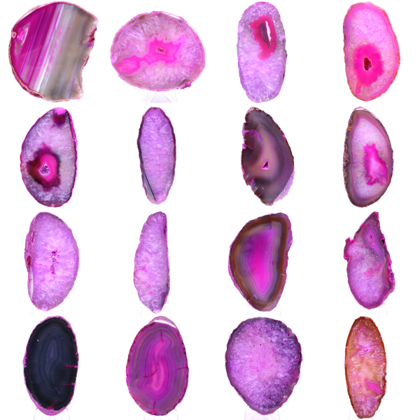 Slice of pink agate