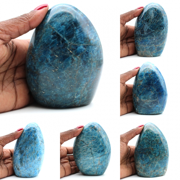Blue apatite stone